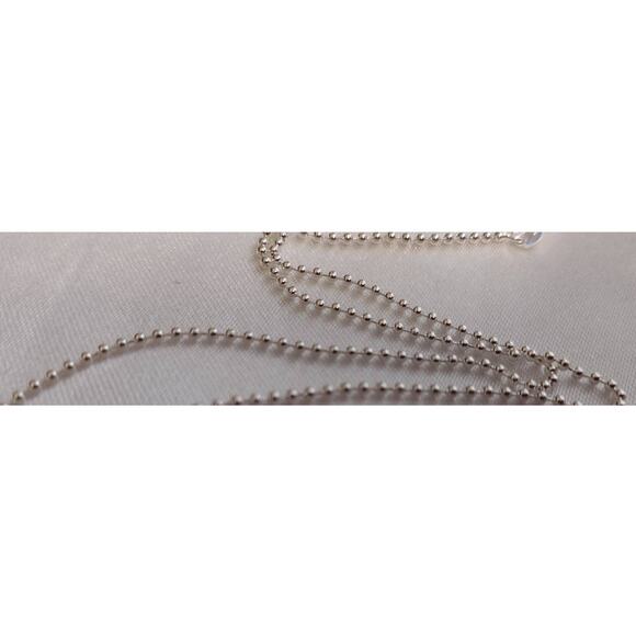 Sterling Silver 925 Plated 24 Inch Ball Chain Necklace New Thin 1/16th" Lobster - Picture 2 of 3